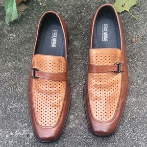 Stacy Adams brown slip on loafers
